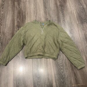 Old Navy Sage Green Half-Zip Pullover